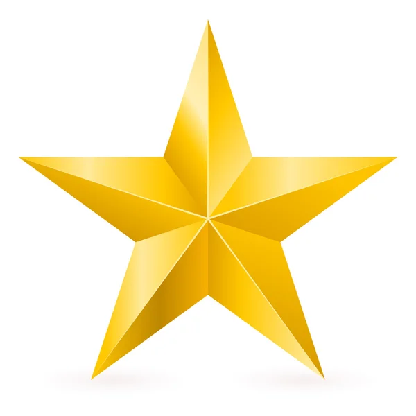 Estrella de oro brillante — Vector de stock