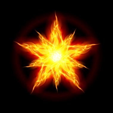 Fire star clipart