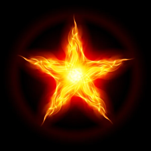 Yangın yıldız — Stok Vektör