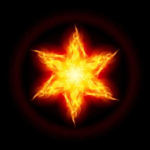 Estrella de fuego — Vector de stock