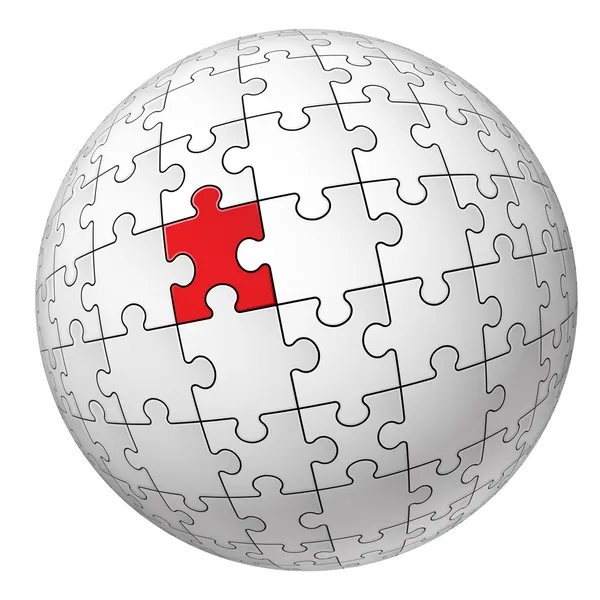 Puzzle sphère — Image vectorielle