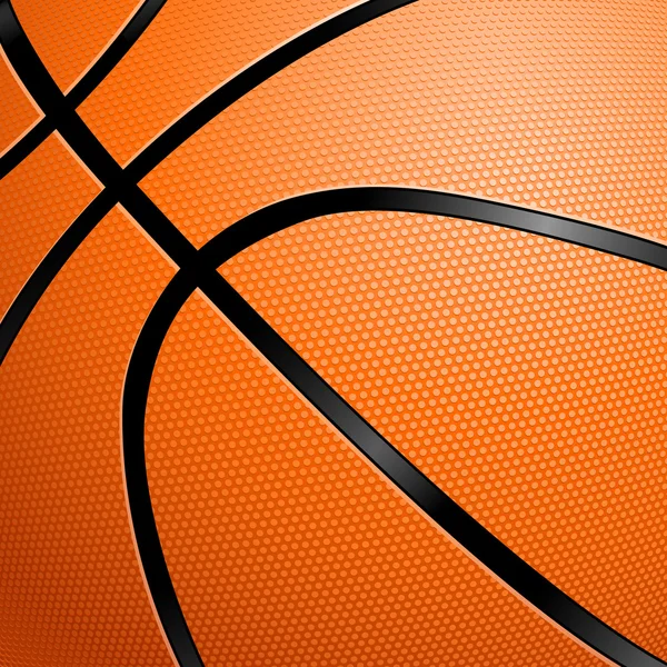 Primer plano de una pelota de baloncesto . — Vector de stock