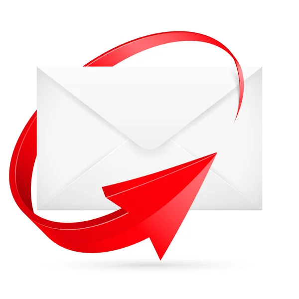 E-mail vettoriale con freccia — Vettoriale Stock