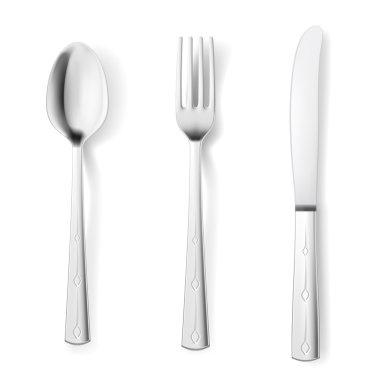 Cutlery fork spoon knife clipart