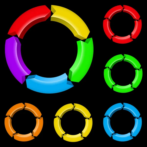 다채로운 화살표 — 스톡 벡터