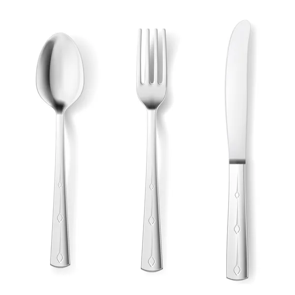 Cutlery fork spoon knife — Stock Vector