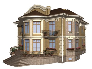 Traditional family house clipart