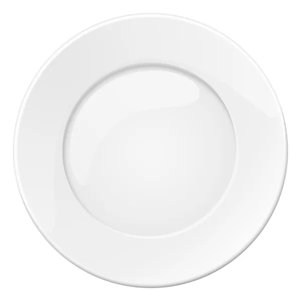 Boş beyaz tabak — Stok Vektör