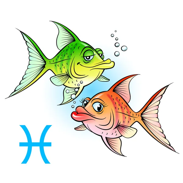 Две мультяшные рыбы — стоковый вектор