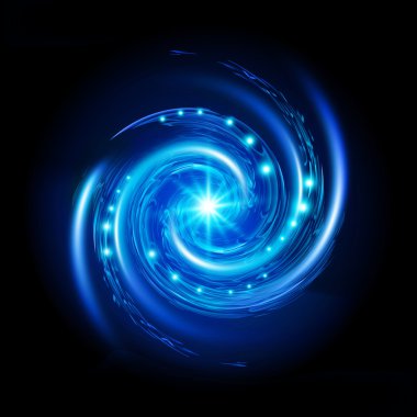 Blue Spiral Vortex clipart