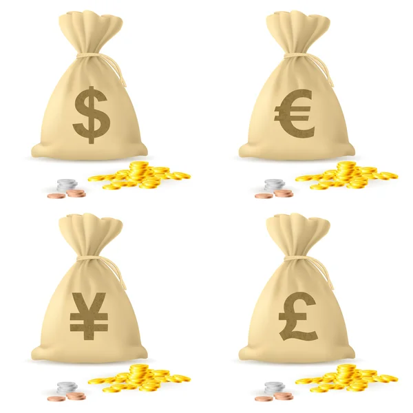 Sacs d'argent — Image vectorielle