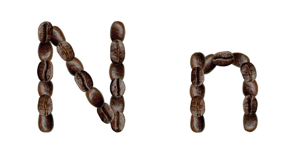 Kaffee-Alphabet. — Stockfoto