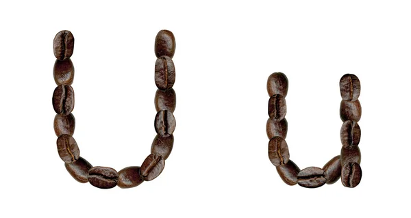 Kaffee-Alphabet. — Stockfoto