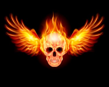 Flaming Skull clipart