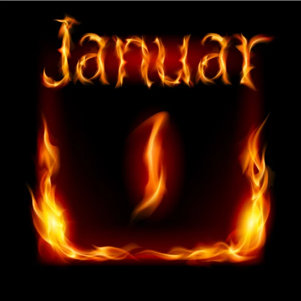 Calendar of Fire — Stock Vector