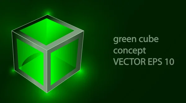 Cubo verde — Foto Stock