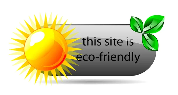 Vector eco friendly icona del sito web — Vettoriale Stock