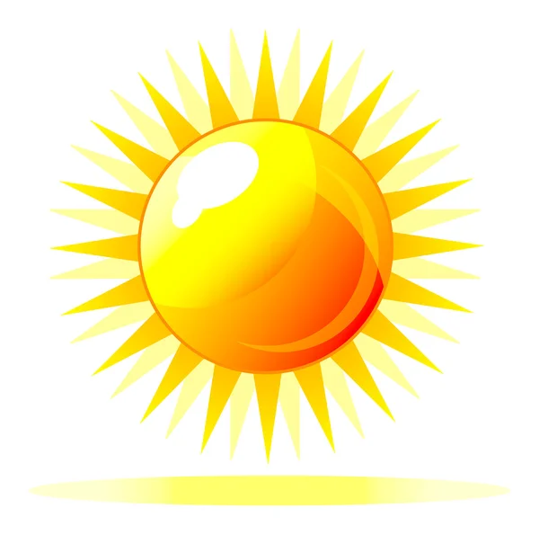 Abstrakt vektor skinande solen icon — Stock vektor