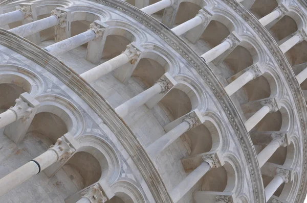 Fachada da torre inclinada de Pisa — Fotografia de Stock