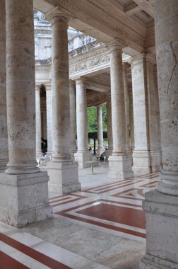 Terraces column in Montecatini Terme Italy clipart