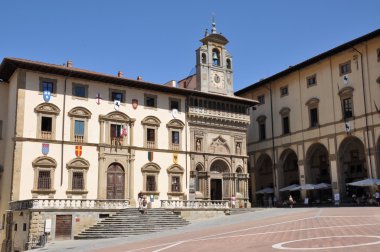 Tarihi bina şehir arezzo Toskana İtalya