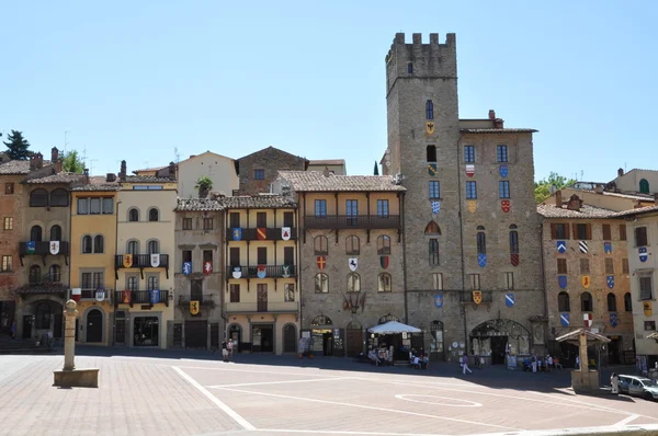 Plaza de Arezzo, Lugares turísticos de Toscana Italia —  Fotos de Stock