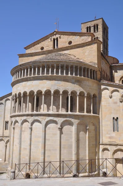 Arezzo Apse de Románico Santa Maria della Pieve Italia —  Fotos de Stock