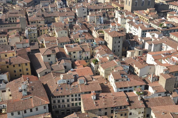 Miasto Florencja poziomy widok na czerwone dachy — Zdjęcie stockowe