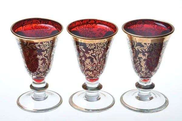 Murano camlardan içinde alkollü içki — Stok fotoğraf