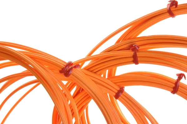 Optisk multimode patch-kabel till nätverkets strukturella — Stockfoto