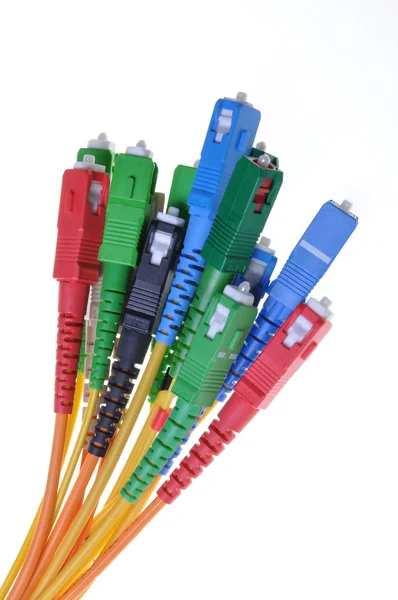 Cable de conexión óptico enchufe sc estándar — Foto de Stock