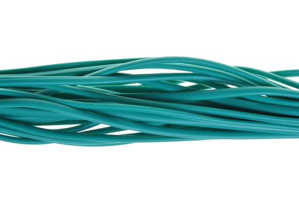 Manojo verde de cables telefónicos —  Fotos de Stock