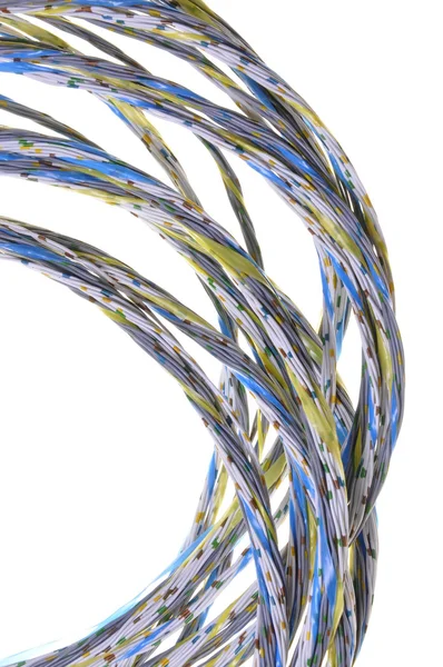 Branchi colorati di cavi, una rete globale — Foto Stock