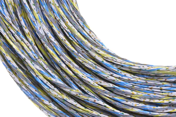 Barevné kytice kabelů, globální síť — Stock fotografie