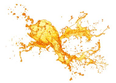 Orange juice splash clipart