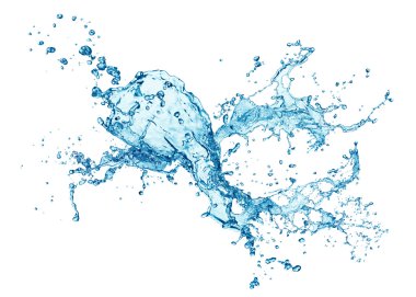 Water splash isolated on white clipart