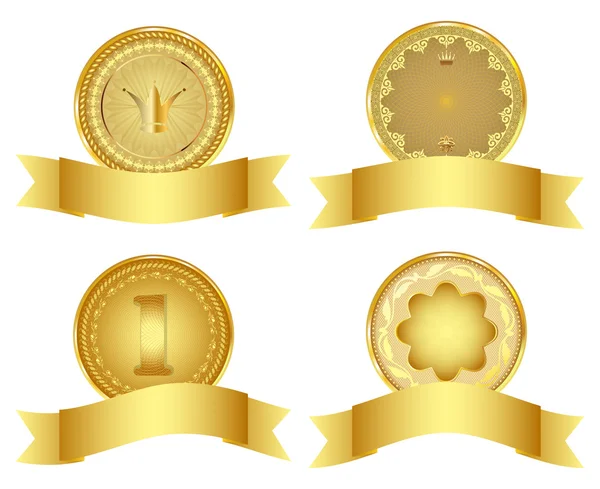 Conjunto de elementos de design dourado . —  Vetores de Stock