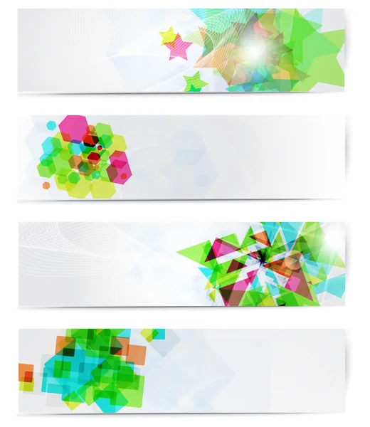 Abstract moderno sito web banner set . — Vettoriale Stock