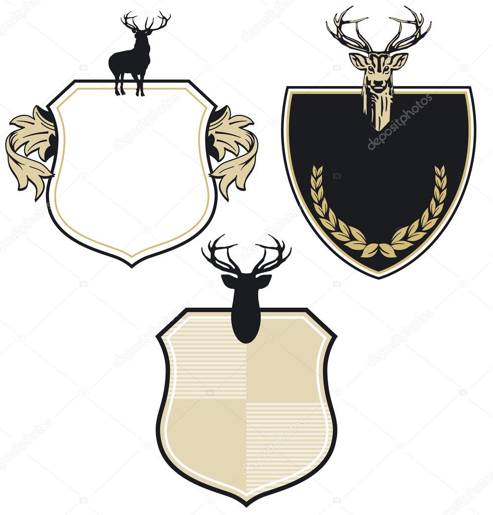 Coat of arms with three deer