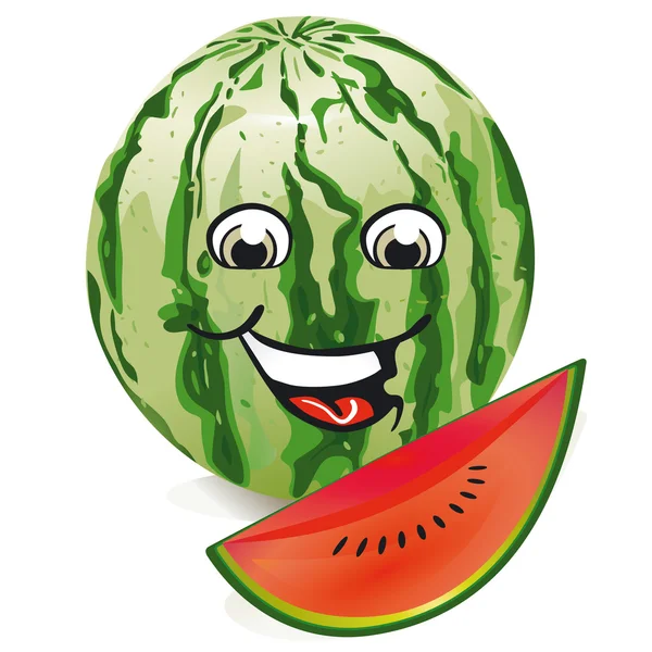 Melon d'eau souriant — Image vectorielle