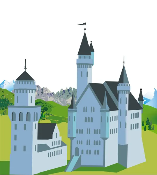 Замок Нойшванштайн — стоковий вектор