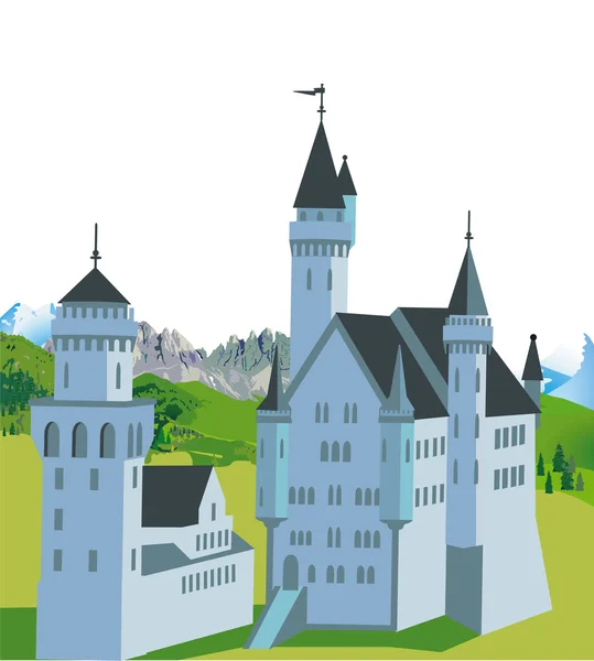 Kasteel Neuschwanstein — Stockvector