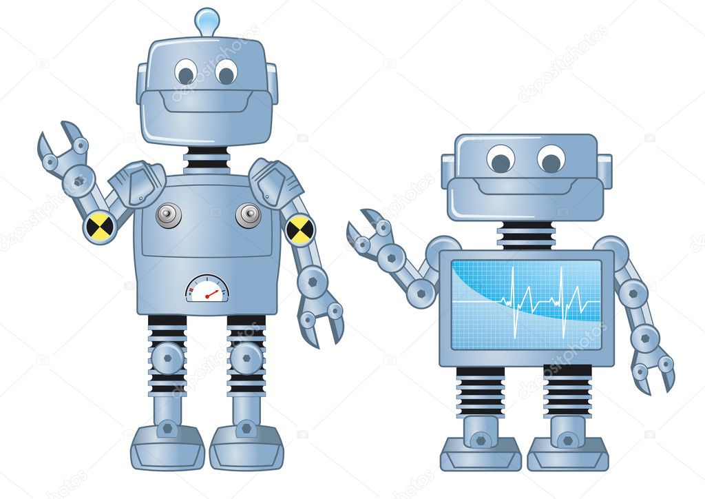 Badkamer pion Keel Two robots Stock Vector by ©scusi0-9 #11275649