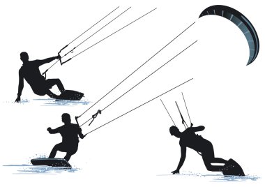 Kitesurfing clipart