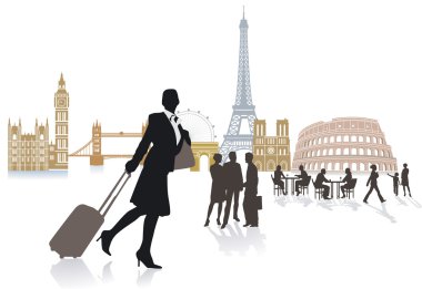 Travel in Europe clipart