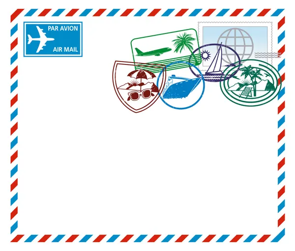 Lettera di posta aerea — Vettoriale Stock
