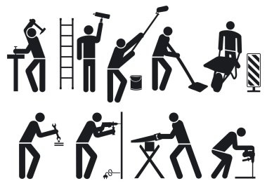 Craftsmen pictogram clipart