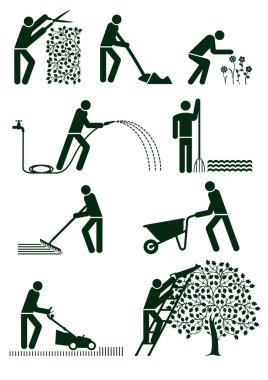 Gardening pictogram clipart