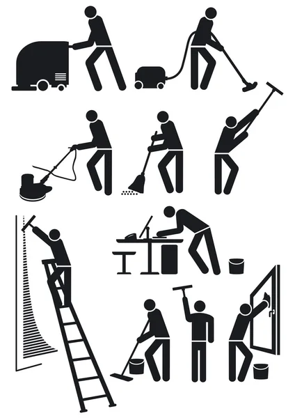 Piktogramm für Reinigungskräfte — Stockvektor