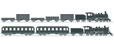 Steam railway clipart